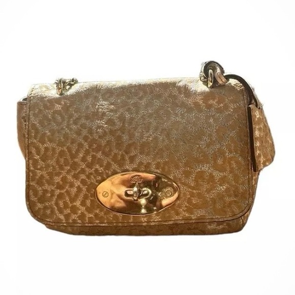 Authentic Mulberry Shrunken Lily in Reverse Gold Glitter Leopard Print- Vintage - Picture 2 of 7